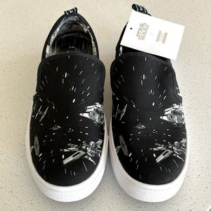 Brand new Star Wars Toms slip on tennis shoes, size 7.